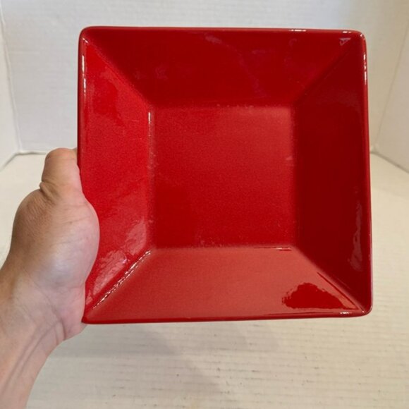 Waechtersbach Fun Factory Red-Cherry ~ Set of 2 ~ Square Salad Plates ~ 7" - Picture 14 of 16